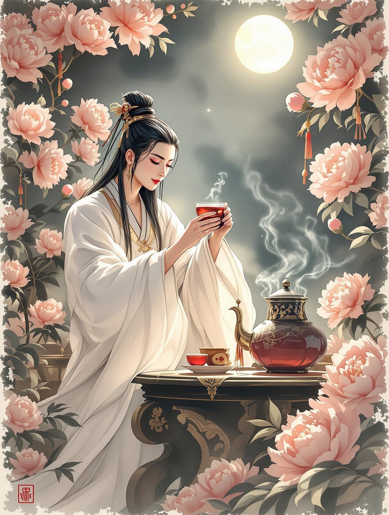 日漫画 - 花间辞，花间一壶酒，独酌无相亲